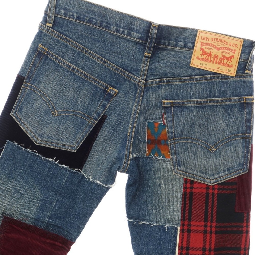 【未使用】ジュンヤワタナベ マン JUNYA WATANABE MAN 2022年秋冬 × PENDLETON、Levi’s デニムパンツ ジーンズ ブルー【サイズM】【メンズ】