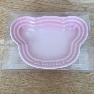 ルクルーゼ(LE CREUSET)のル・クルーゼ ベビー ベアプレートピンク 未使用(食器)