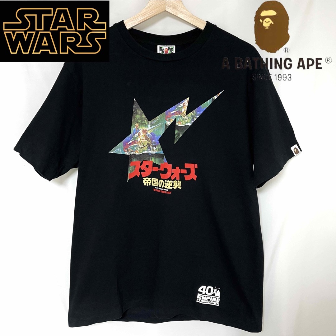 A BATHING APE(アベイシングエイプ)のSTAR WARS × APE 40th コラボ BAPE STA TEE L メンズのトップス(Tシャツ/カットソー(半袖/袖なし))の商品写真