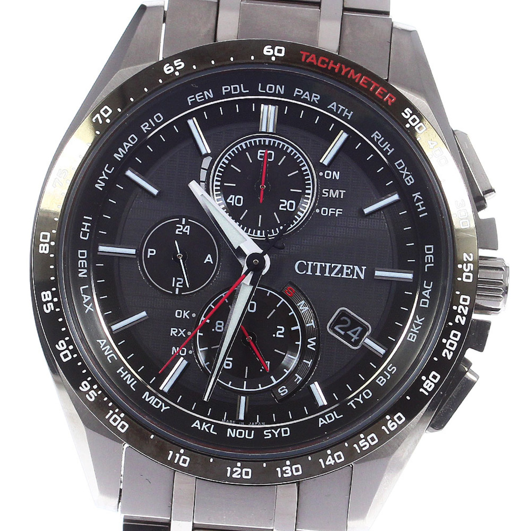 シチズン CITIZEN H804-T022855/AT8144-51E アテッサ エコドライブ ソーラー電波 メンズ 箱・保証書付き_759067