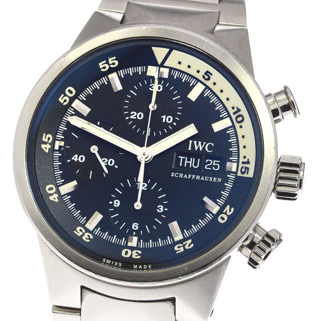 IWC IWC SCHAFFHAUSEN IW371928 アクアタイマー クロノグラフ デイデイト 自動巻き メンズ 保証書付き_759195商品の状態ガラス