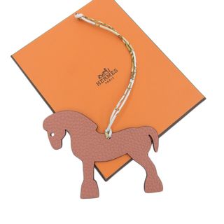 エルメス(Hermes)の【本物保証】 箱付 新品同様 エルメス HERMES プティアッシュ エルミーPM チャーム トリヨン×シェーブル ピンク系×パープル系 (その他)