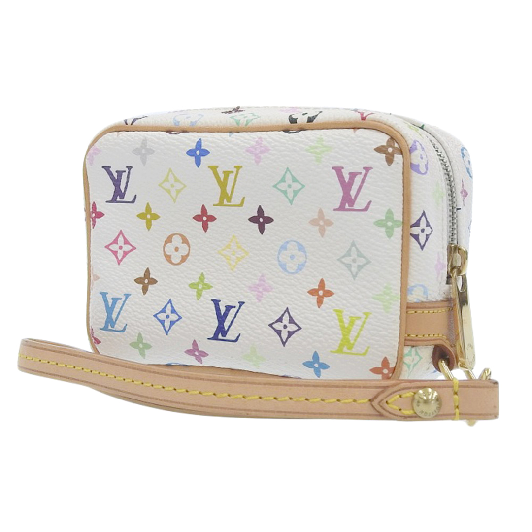 【本物保証】 箱付 超美品 ルイヴィトン LOUIS VUITTON モノグラム マルチカラー トゥルース ワピティ ポーチ 白 ブロン M58033