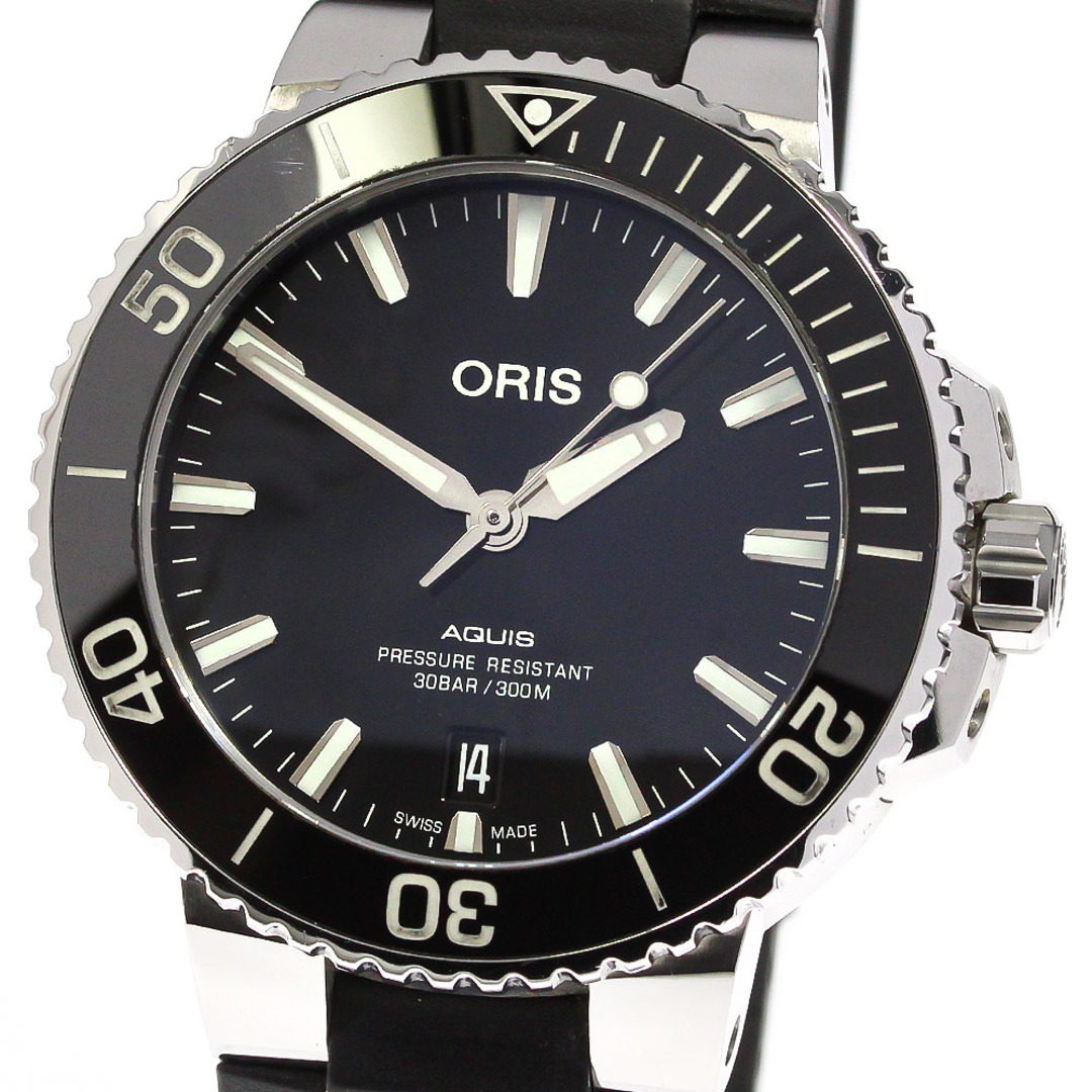 オリス ORIS 01 733 7732 4134 アクイス デイト 自動巻き メンズ 保証書付き_759158