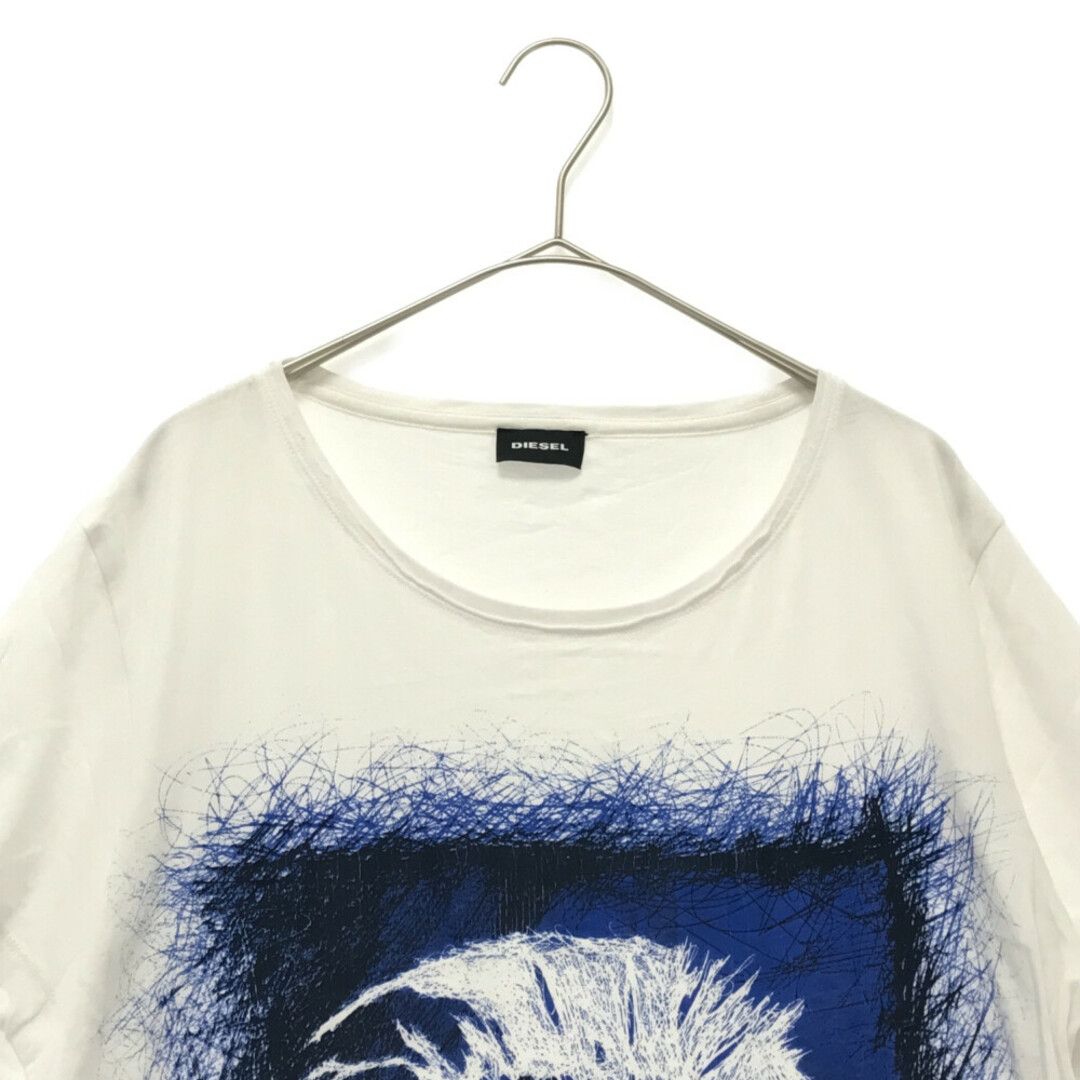 DIESEL(ディーゼル)のDIESEL ディーゼル ブレイブマンフロントプリントクルーネック半袖Tシャツ カットソー ホワイト メンズのトップス(Tシャツ/カットソー(半袖/袖なし))の商品写真