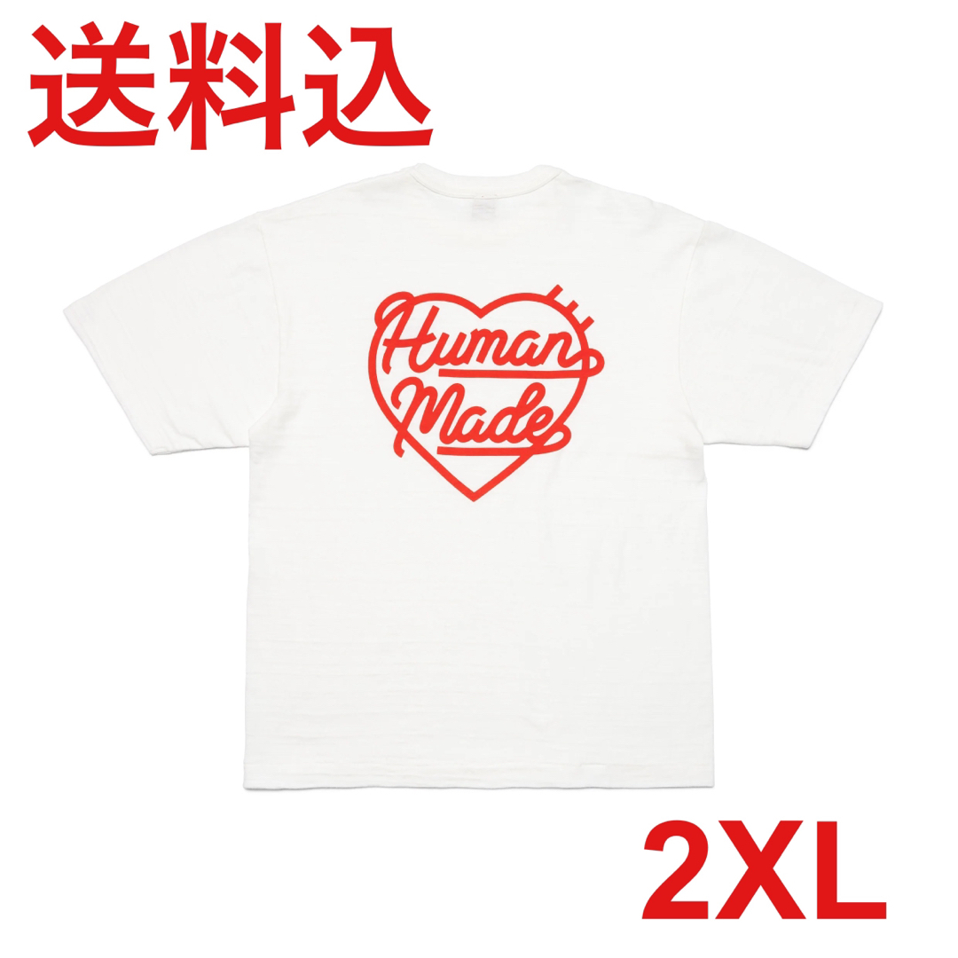 HUMAN MADE(ヒューマンメイド)のHuman Made HEART BADGE T-SHIRT White 2XL メンズのトップス(Tシャツ/カットソー(半袖/袖なし))の商品写真