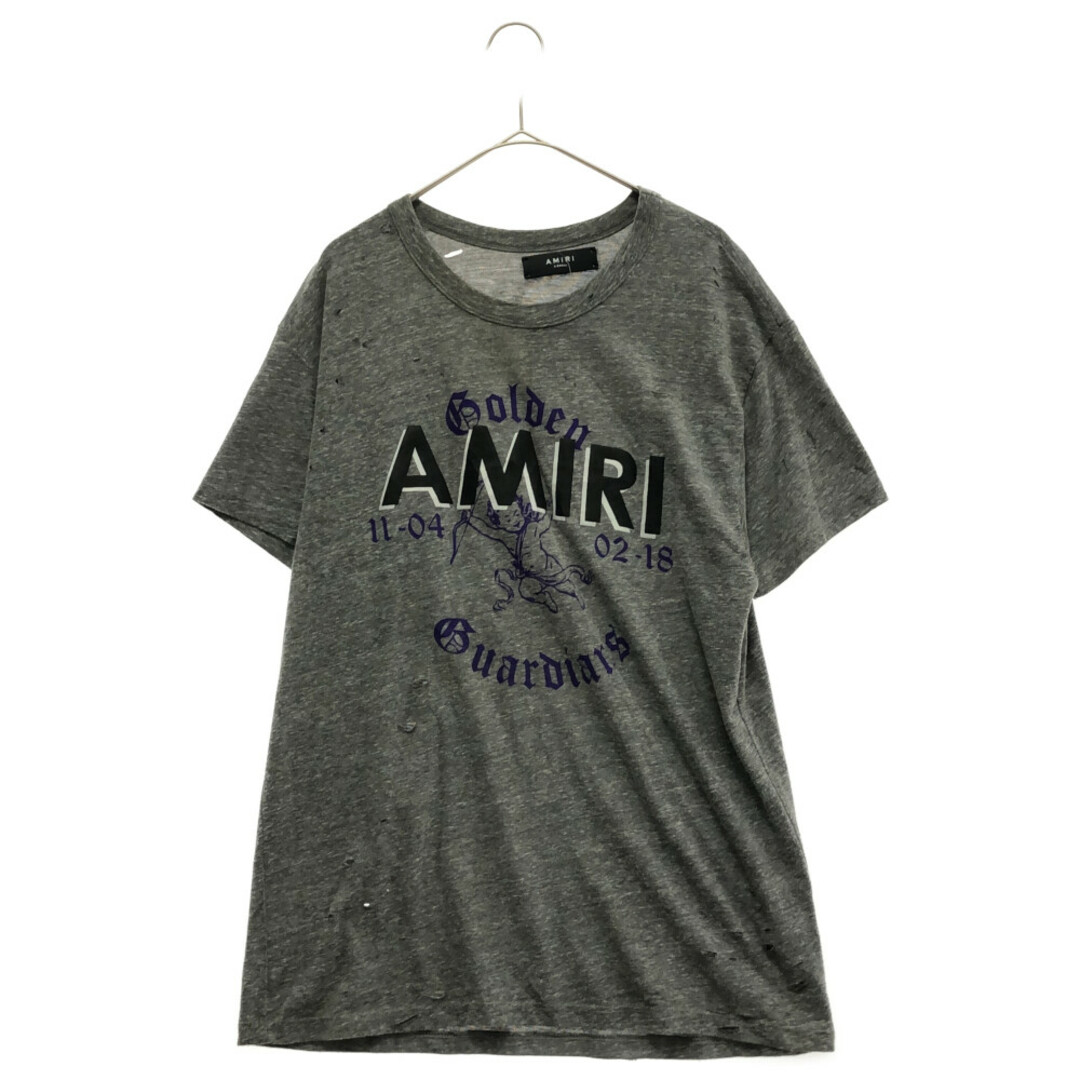 AMIRI アミリ ブルーペイント ブリーチ 半袖 Tシャツ ホワイト XL