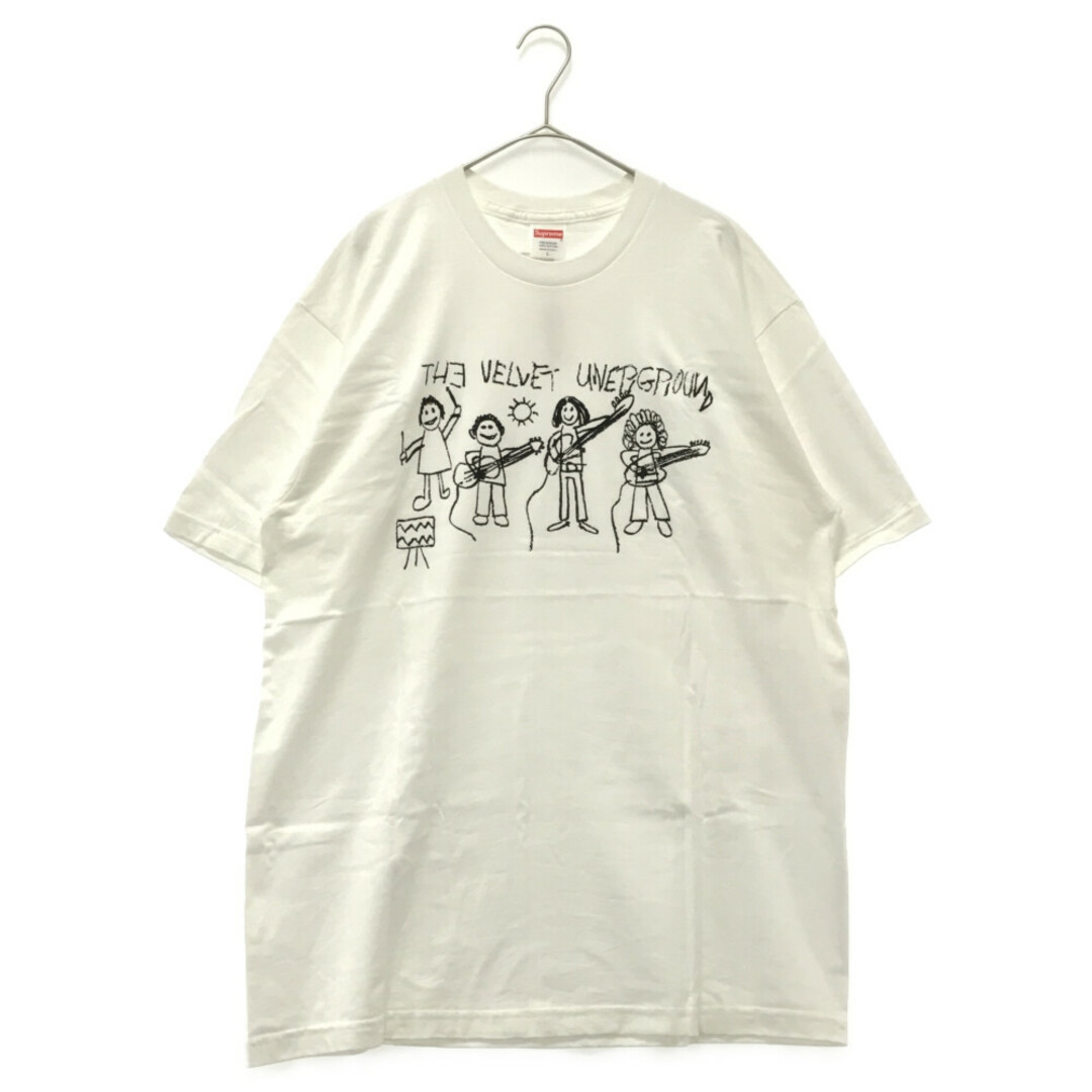 57センチ肩幅SUPREME シュプリーム 19AW　The Velvet Underground Drawing Tee ヴェルヴェット・アンダーグラウンド　半袖Tシャツ　ホワイト