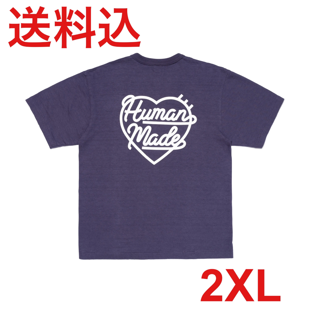 Human Made HEART BADGE T-SHIRT Navy 2XL