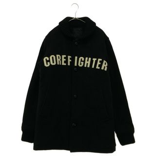 コアファイター(corefighter)のCORE FIGHTER コアファイター ウールジャケット ロゴ刺繍 裏地キルティング ブラック(その他)