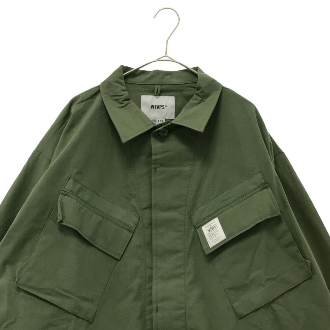 WTAPS ダブルタップス 23SS JUNGLE 02 / LS / NYCO RIPSTOP リップストップミリタリージャケット 231WVDT-SHM04 カーキ