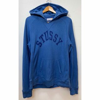 ステューシー(STUSSY)のSTUSSYステューシー　プルオーバーパーカー　前V　ブルー　L(パーカー)