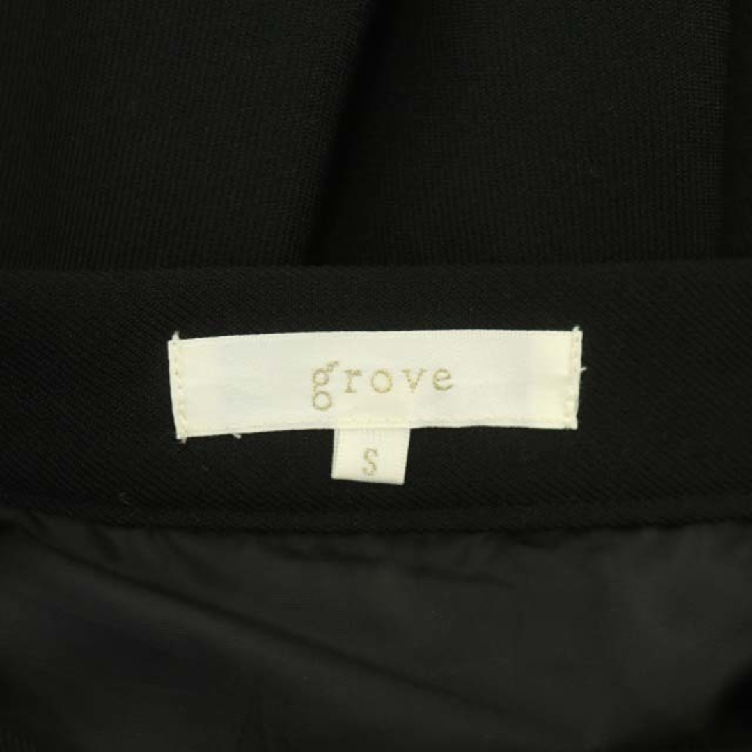 grove(グローブ)のグローブ grove サーキュラーフレアスカート ひざ丈 S 黒 ブラック レディースのスカート(ひざ丈スカート)の商品写真
