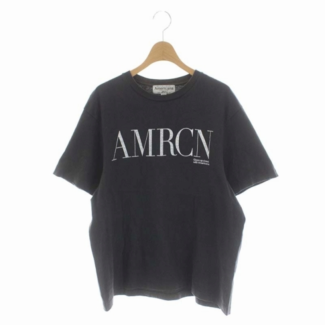 アメリカーナ 半袖 ロゴ カットソー Tシャツ 白 ホワイト 紺 /CX ■OS