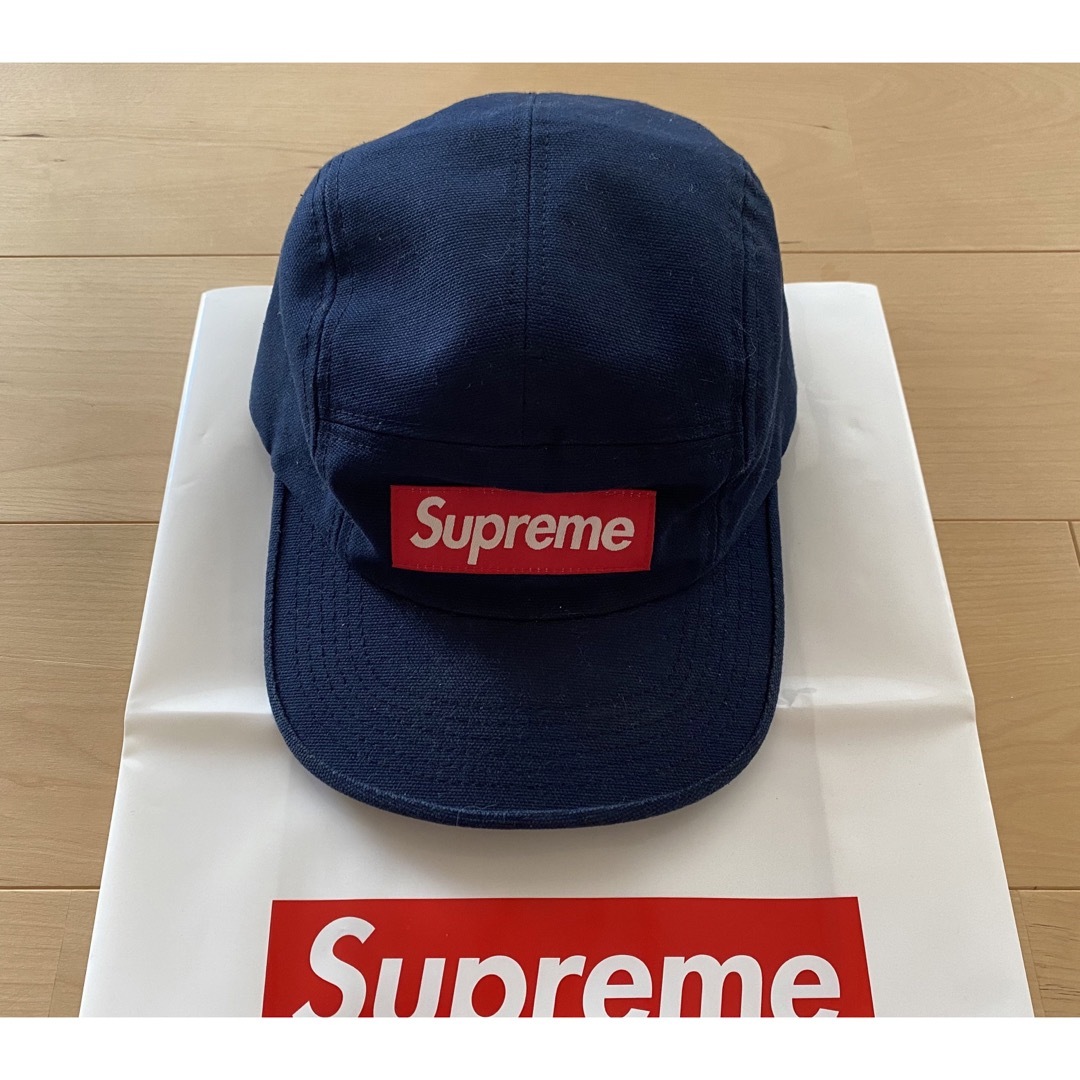 supreme シュプリーム  キャップ　ボックスロゴ　ネイビー