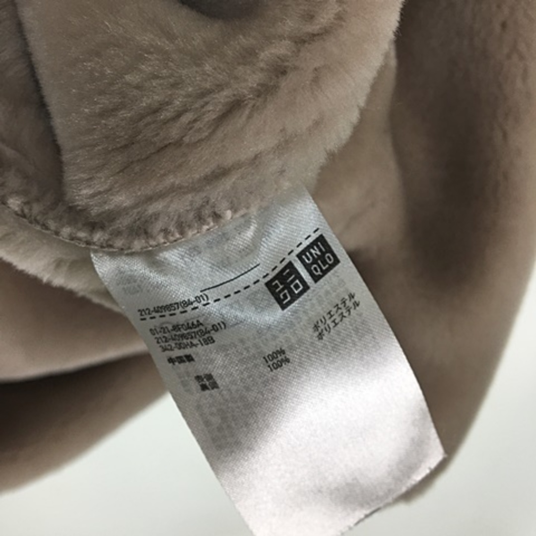 UNIQLO - 212-409857 ムートンタッチ フーデット コート M グレージュ