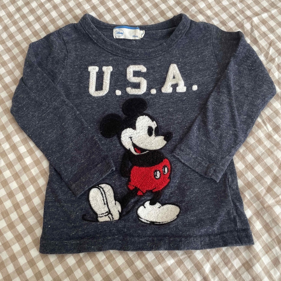 Disney(ディズニー)のミッキー　ロンT 100 キッズ/ベビー/マタニティのキッズ服男の子用(90cm~)(Tシャツ/カットソー)の商品写真