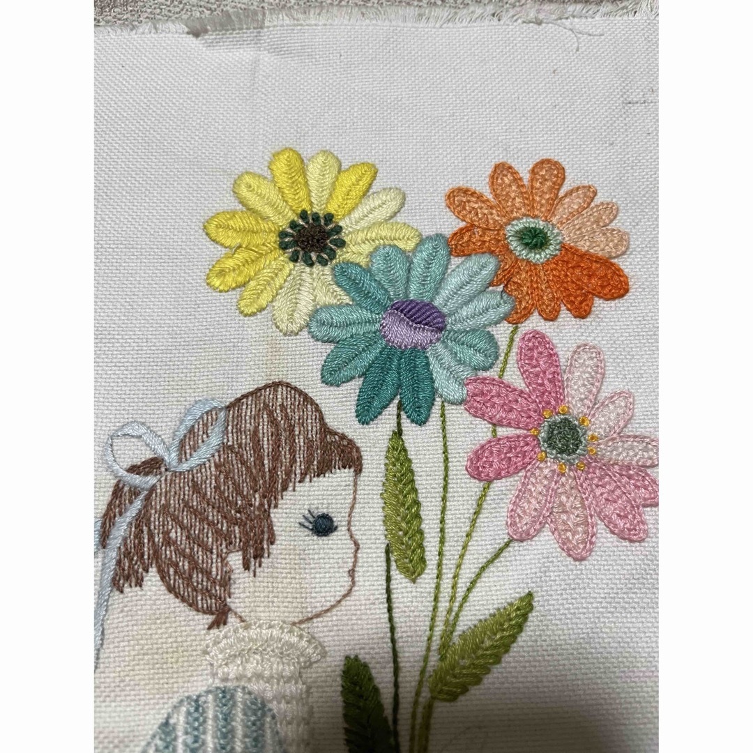 手刺繍　少女 ハンドメイドのハンドメイド その他(その他)の商品写真