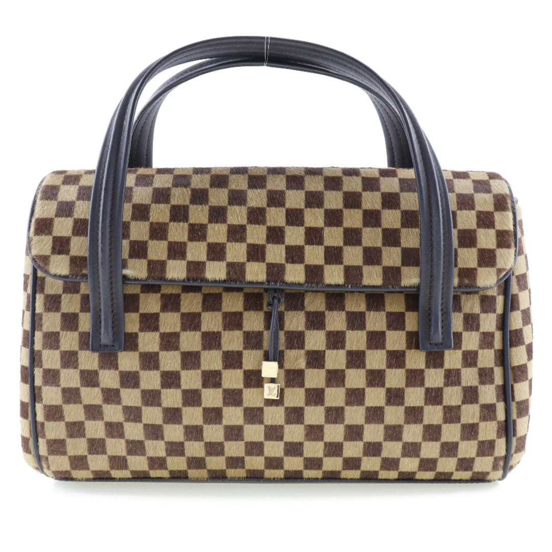 【LOUIS VUITTON】ルイ・ヴィトン ライオン ダミエソバージュ M92131 ハラコ 茶 CE1021 レディース ハンドバッグ