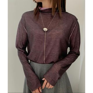 アメリヴィンテージ(Ameri VINTAGE)のameri REVERSIBLE SHEER KNIT TOP(カットソー(長袖/七分))