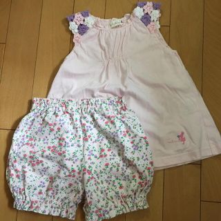 ニットプランナー(KP)のでぃじー様用■KP♡ノースリーブチュニック＆かぼちゃパンツのセット(95)(Tシャツ/カットソー)