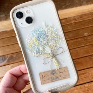 クリームソーダ❁︎ スマホ　かすみ草　ケース iface インナーシート　カード(スマホケース)