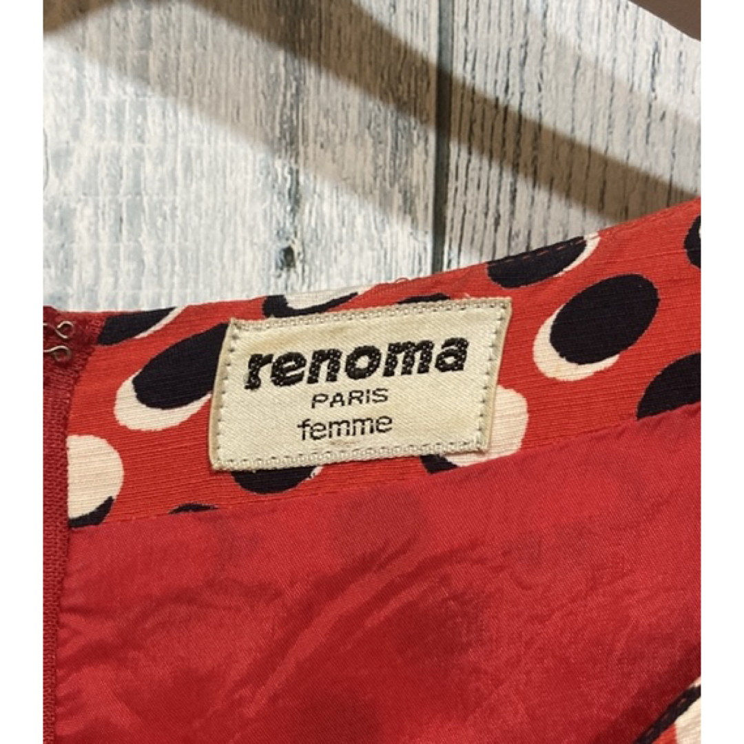 RENOMA(レノマ)のレトロビンテージ renoma レノマ トリコロール ドット ワンピース レディースのワンピース(ひざ丈ワンピース)の商品写真
