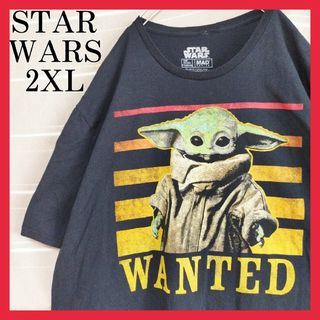 ティービーアンドムービー(TV&MOVIE)のSTARWARSスターウォーズベビーヨーダ映画ムービーTシャツtシャツ黒デカロゴ(Tシャツ/カットソー(半袖/袖なし))