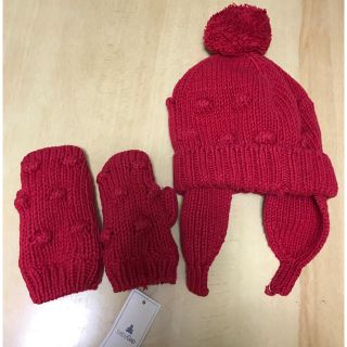 ベビーギャップ(babyGAP)の新品babyGapニット帽&ミトンのセット(帽子)