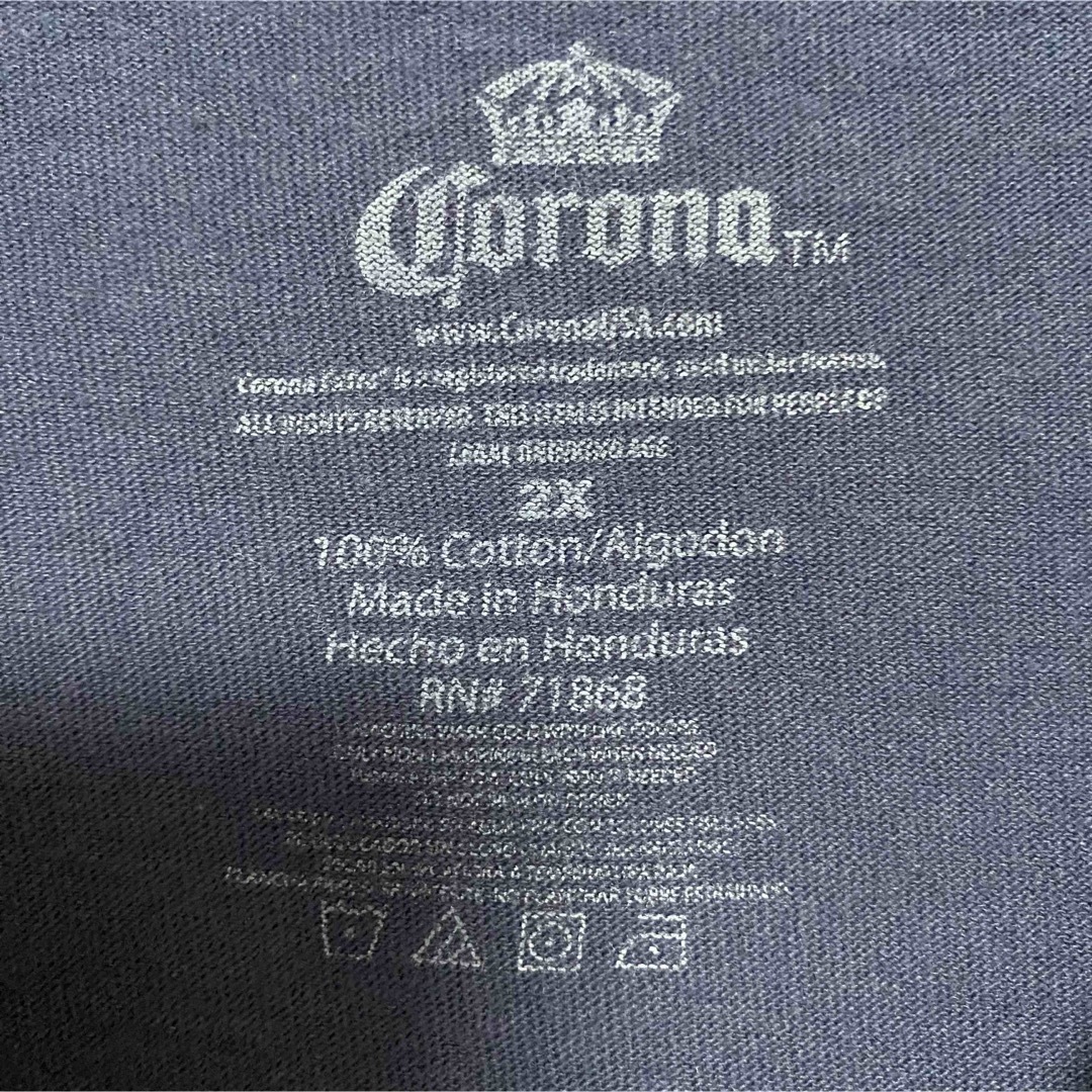 コロナ(コロナ)の【入手困難】CORONA コロナビール　Tシャツ　2XLサイズ　海外輸入　一点物 メンズのトップス(Tシャツ/カットソー(半袖/袖なし))の商品写真