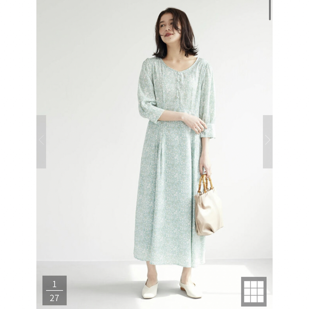 chocol raffine robe(ショコラフィネローブ)のGreen Parks・chocol raffine robe 小花柄ワンピース レディースのワンピース(ロングワンピース/マキシワンピース)の商品写真