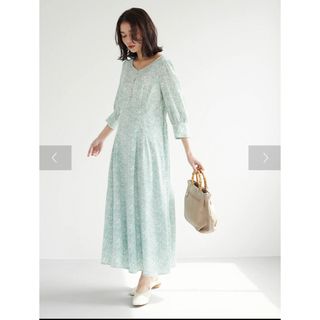 ショコラフィネローブ(chocol raffine robe)のGreen Parks・chocol raffine robe 小花柄ワンピース(ロングワンピース/マキシワンピース)