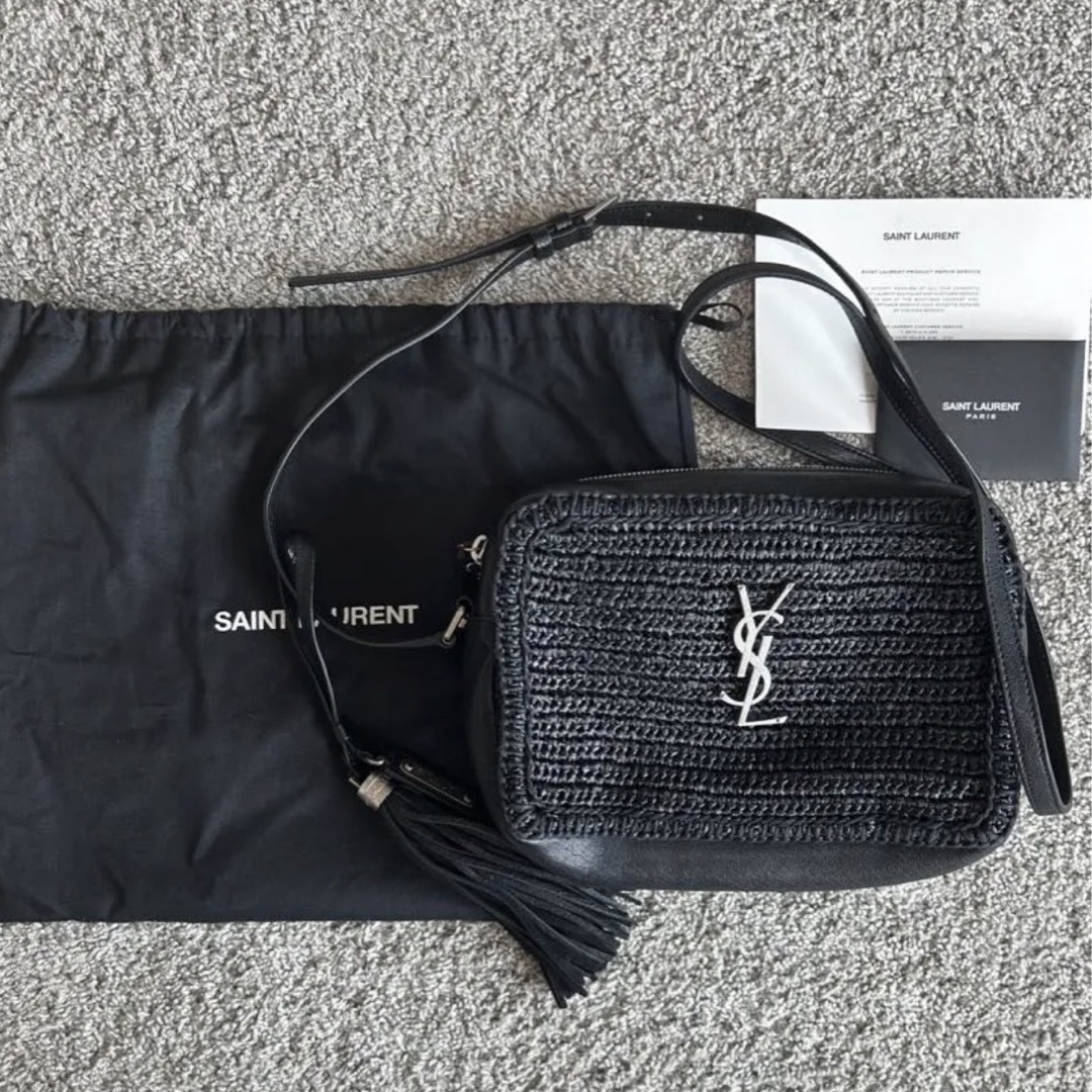 Saint Laurent - サンローラン ルー ラフィア ショルダーバッグの通販 ...
