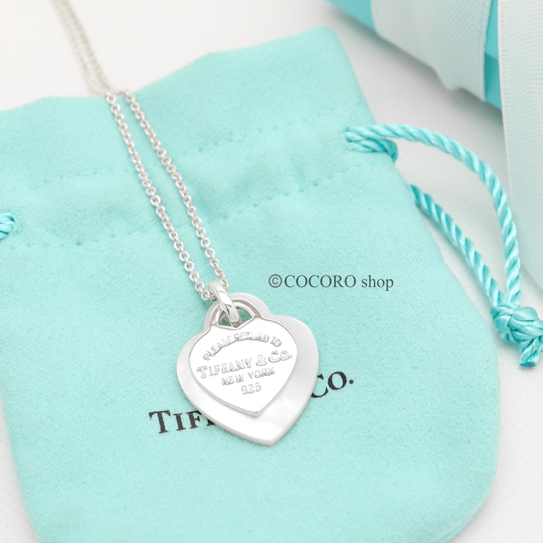 TIFFANY\u0026Co. ティファニーリターントゥ ダブルハートネックレス ブルー