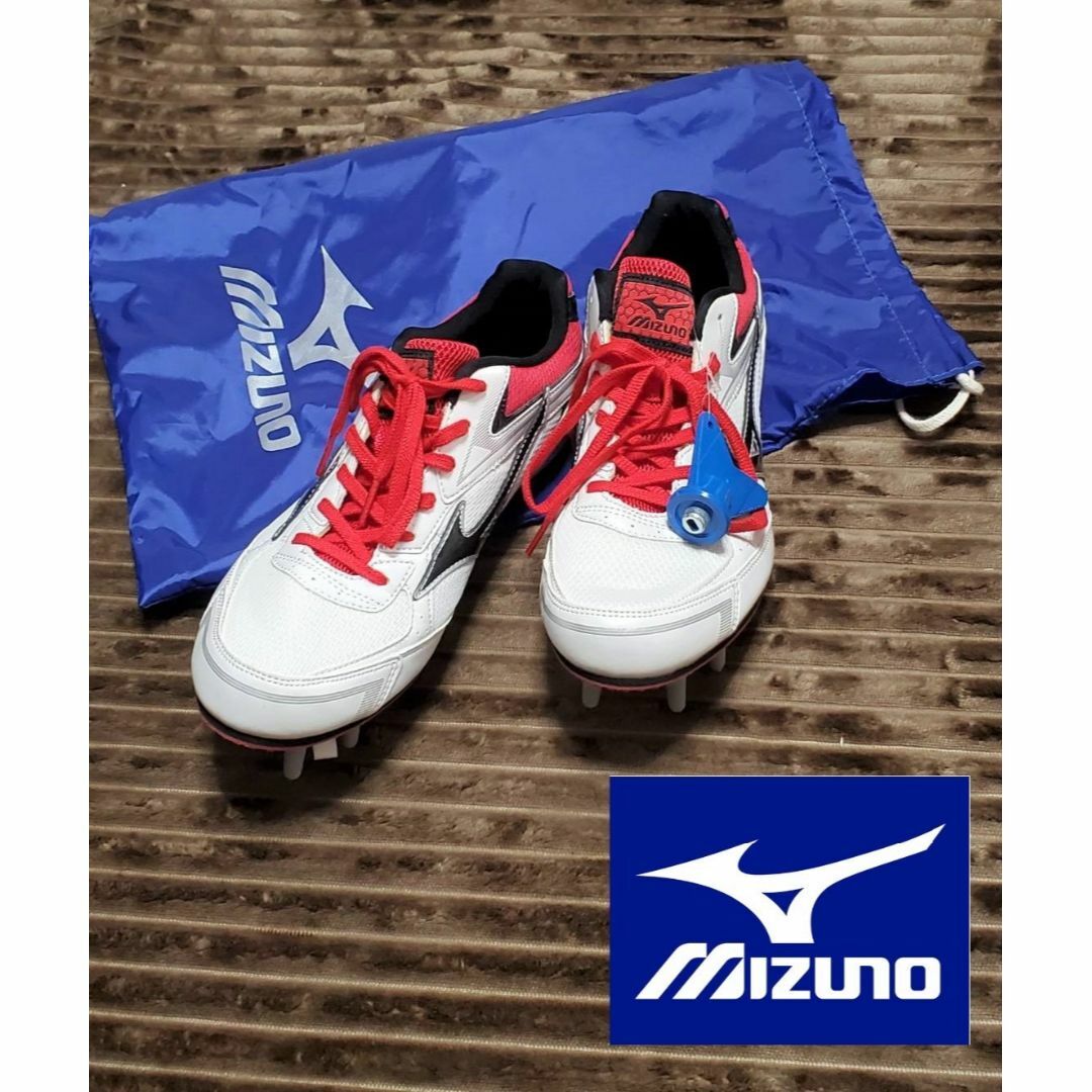 MIZUNO(ミズノ)の【新品】MIZUNO　BRAVE　WING　3　ホワイト×レッド　26.0cm スポーツ/アウトドアのスポーツ/アウトドア その他(陸上競技)の商品写真