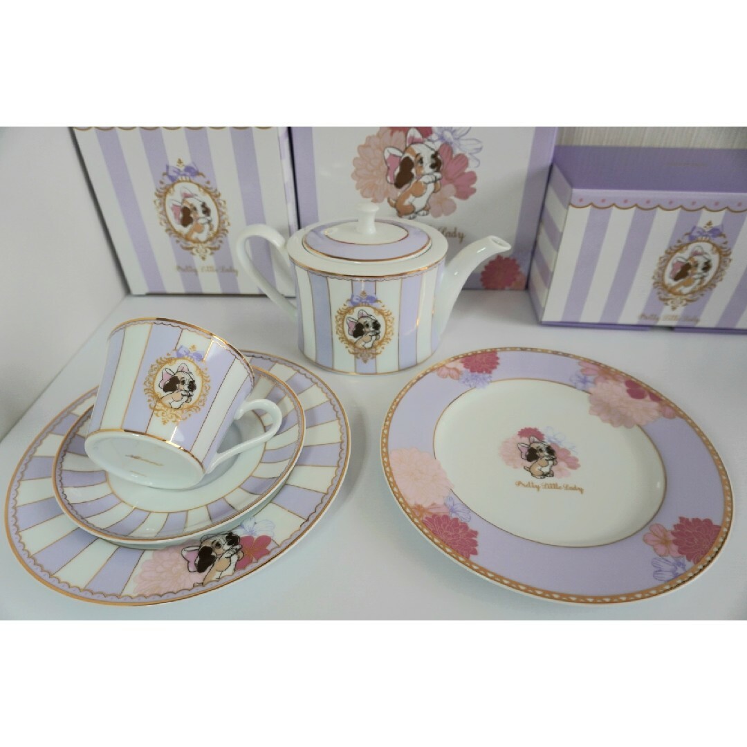 Noritake ディズニー　レディ ティーポット ストライプ柄 新品