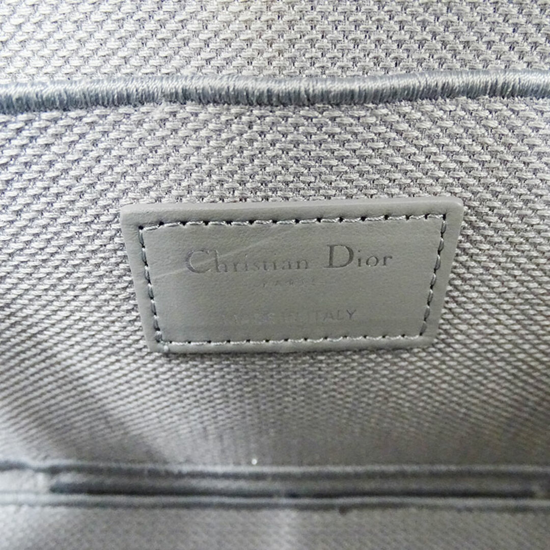 Christian Dior(クリスチャンディオール)のクリスチャンディオール Christian Dior バッグ レディース ブランド キャンバス バニティバッグ ハンドバッグ グレー カナージュ エンブロイダリー ロゴ コスメ メイク 収納 【中古】 レディースのバッグ(その他)の商品写真