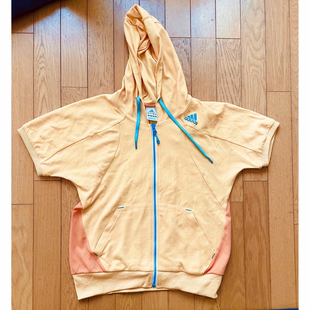 adidas - adidas 半袖パーカー Lの通販 by TETE|アディダスならラクマ
