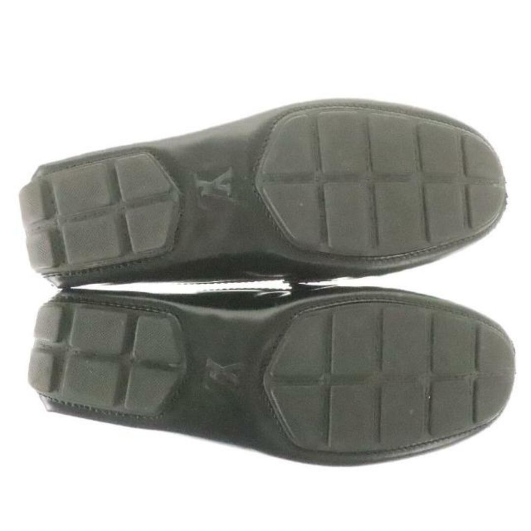 ルイヴィトン 靴 ドライビングシューズ  メンズ サイズ8 1/2 ブラック レザー LOUIS VUITTON  | シューズ ブランド ファッション ビジネス シンプル 黒 靴 ABランク 4