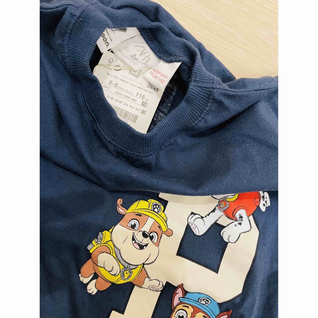 ZARA KIDS(ザラキッズ)のザラ ベビー パウパトロール Tシャツ キッズ/ベビー/マタニティのキッズ服男の子用(90cm~)(Tシャツ/カットソー)の商品写真