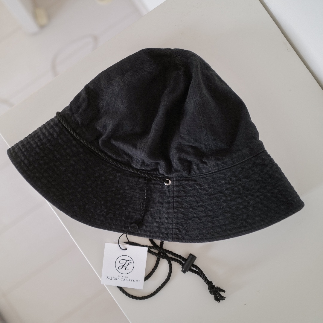 KIJIMA TAKAYUKI ボタニカルダイ デニム フィッシャーマンハット
