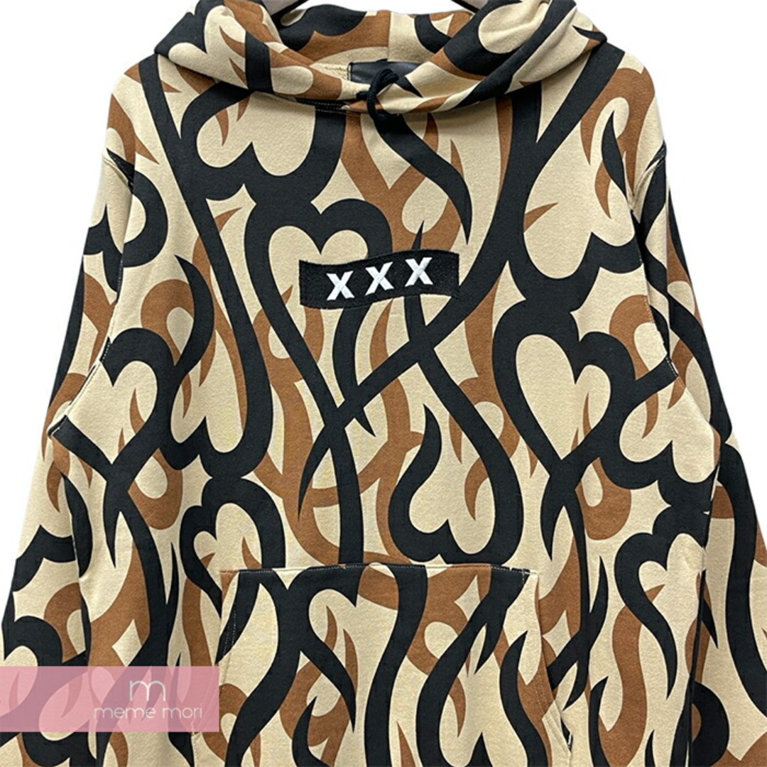 NUMBER (N)INE(ナンバーナイン)のNUMBER(N)INE×GOD SELECTION XXX 2020SS Hoodie GX-A20-NNHD-01 ナンバーナイン×ゴッドセレクショントリプルエックス フーディ プルオーバーパーカー ハートトライバル ロゴ刺繍 ベージュ サイズ4【230701】【新古品】【me04】 メンズのトップス(パーカー)の商品写真