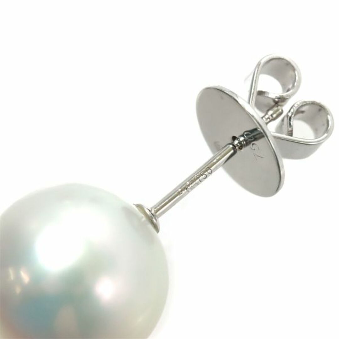 ミキモト MIKIMOTO 白蝶真珠 12.2mm ピアス K18 WG ホワイトゴールド