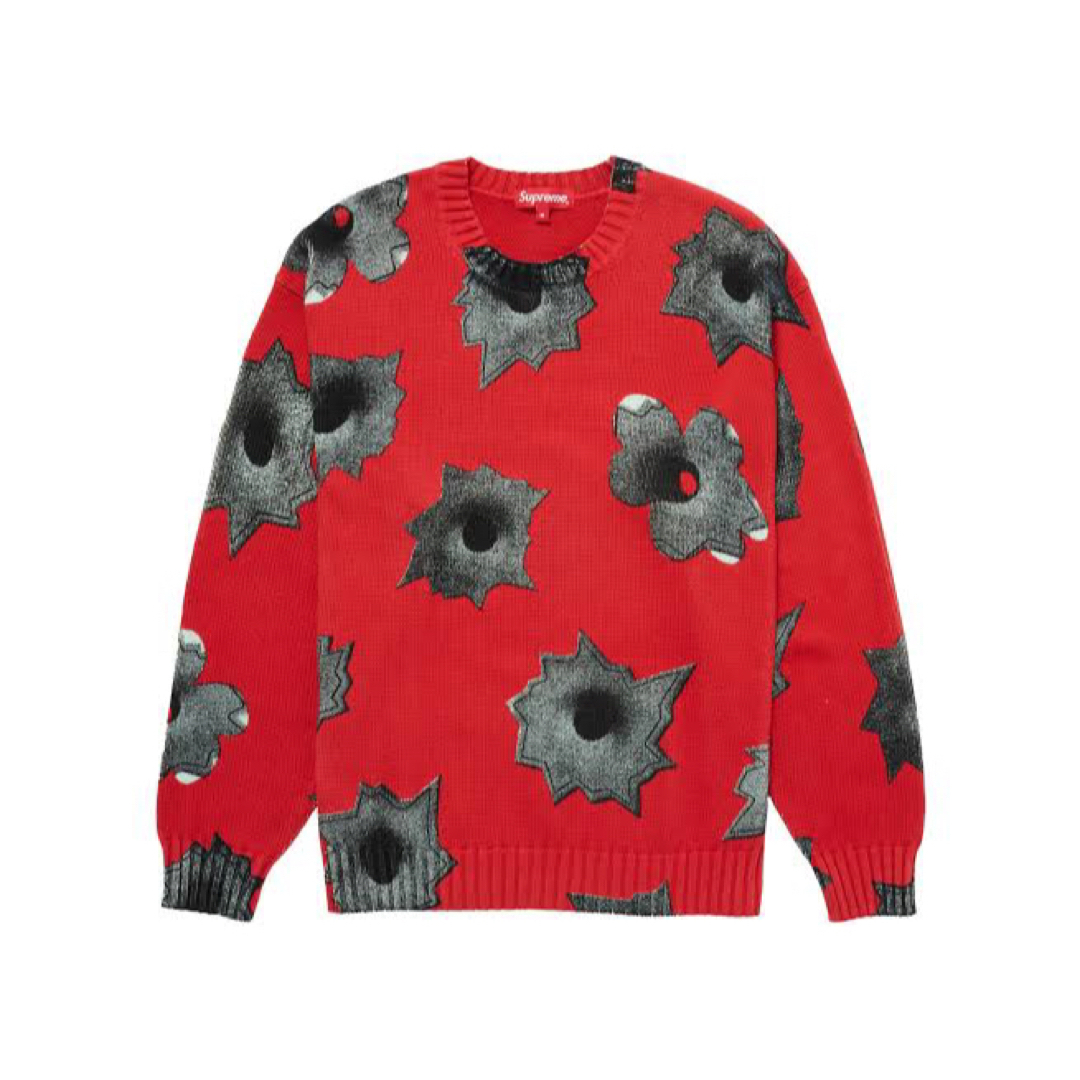 Supreme(シュプリーム)のSupreme Nate Lowman Sweater Sサイズ　赤 メンズのトップス(ニット/セーター)の商品写真