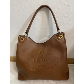 PRADA プラダ バッグ 牛革 キャメル 正規品-