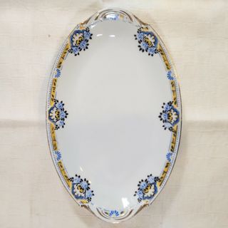 ロイヤルコペンハーゲン(ROYAL COPENHAGEN)のLimoges フランス　アンティーク　オーバル大皿　35cm×22.5cm(陶芸)