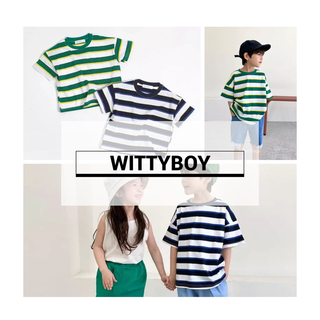 【Witty Boy Friend Stipes Tee 135cm〜150cm(Tシャツ/カットソー)