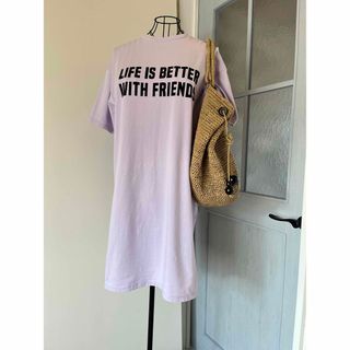 ベルシュカ(Bershka)のS＊Bershka＊ロゴ Tシャツワンピ(ひざ丈ワンピース)