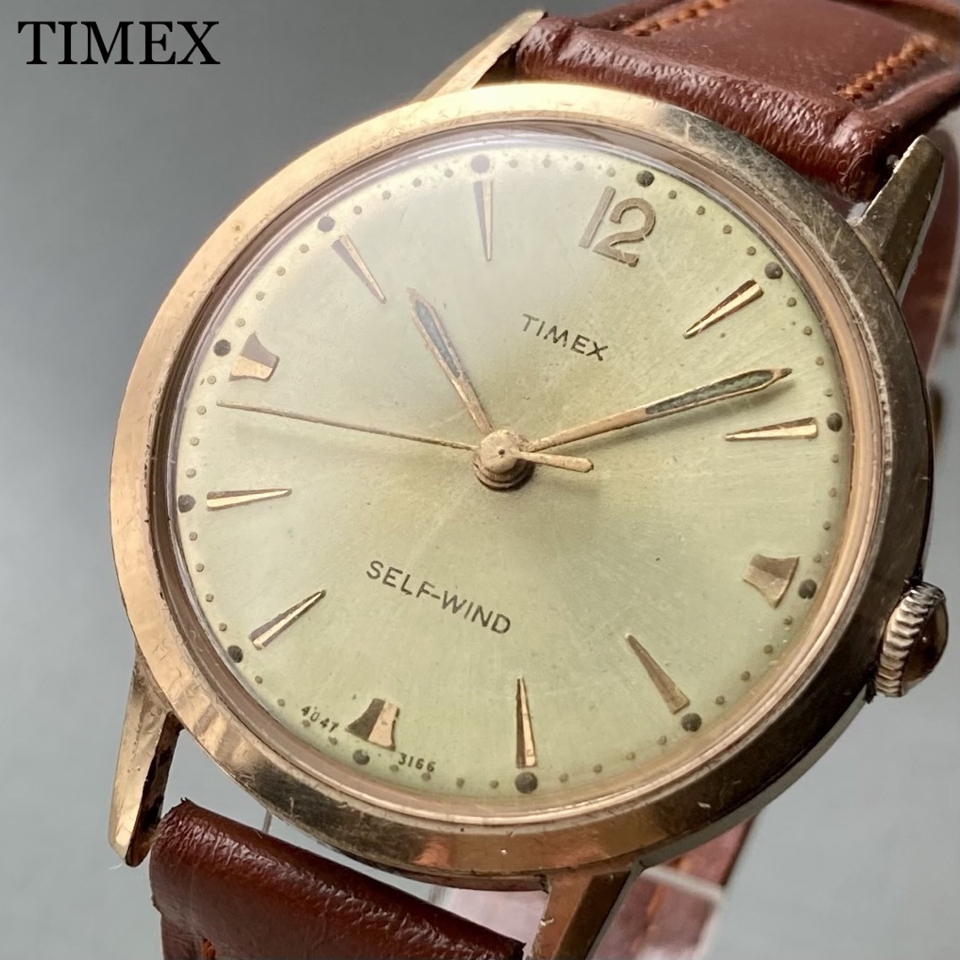 【動作品】タイメックス アンティーク 腕時計 1966年 自動巻き メンズ