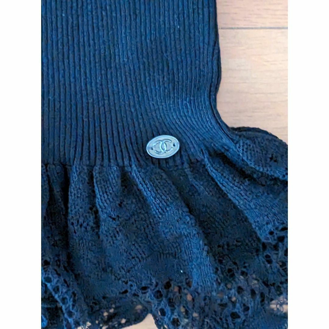 ☆CHANEL☆サマーニット☆CCマーク☆レース フリル☆ヴィンテージ☆